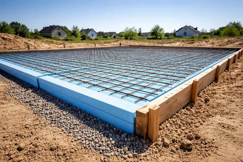 Budowa domu jednorodzinnego na Śląsku — izolacja fundamentu płytą XPS na terenie górniczym