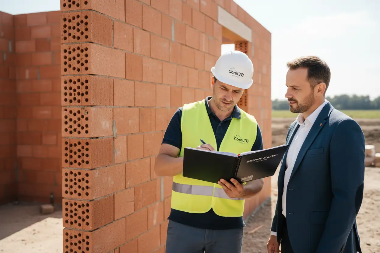 Kierownik Budowy CoreLTB odbierający zbrojenie płyty fundamentowej
